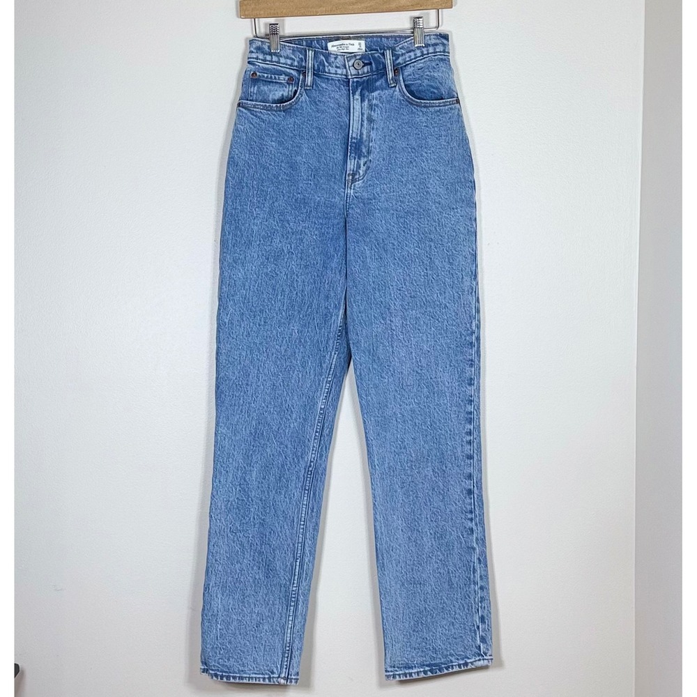 Abercrombie & Fitch Womens The '90s Straight Ultra High Rise Jeans 4R Curve Love